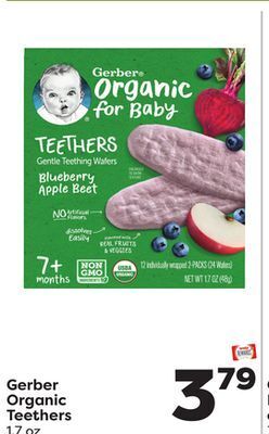 Weis Markets Gerber organic teethers offer