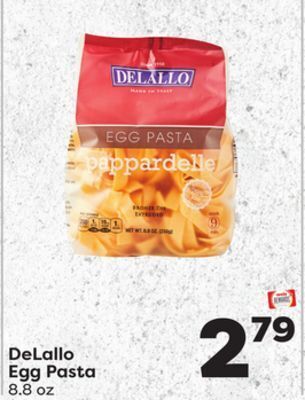Weis Markets Delallo egg pasta offer