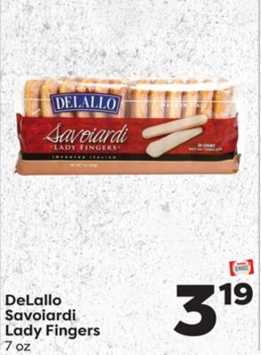 Weis Markets Delallo savoiardi lady fingers offer