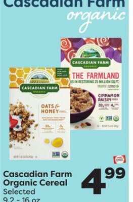 Weis Markets Cascadian farm cascadian farm organic cereal offer