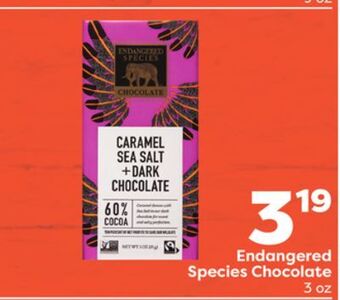 Weis Markets Endangered species chocolate offer