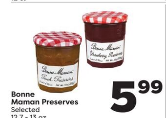 Weis Markets Bonne maman preserves offer