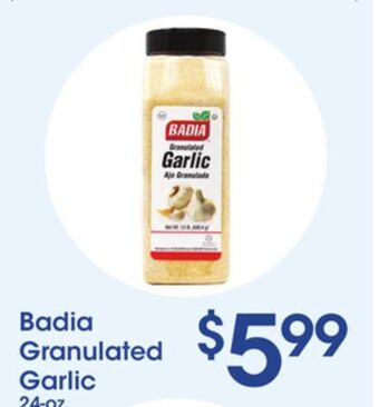 Price Rite Badia granulated garlic offer