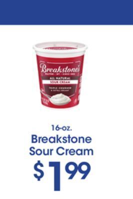 Price Rite Breakstone sour cream offer