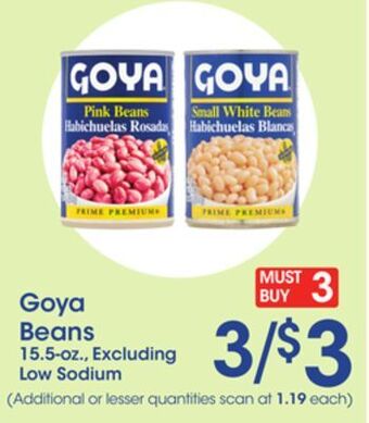 Price Rite Goya beans offer