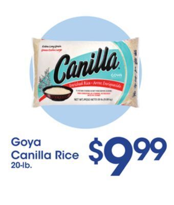 Price Rite Goya canilla rice offer