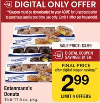 ACME Entenmann's donuts offer