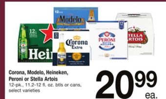 ACME Corona, modelo, heineken, peroni or stella artois offer