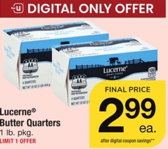 ACME Lucerne® butter quarters offer