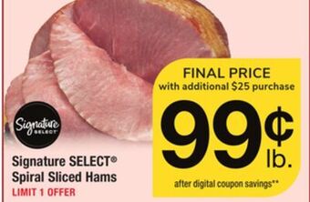 ACME Signature select® spiral sliced hams offer