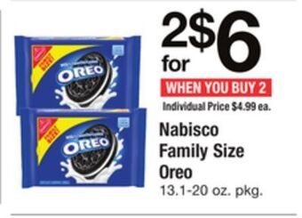 ACME Nabisco family size oreo offer