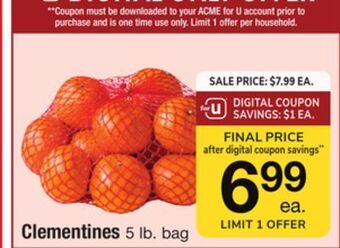 ACME Clementines offer
