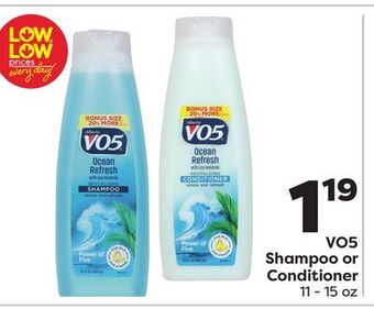 Weis Markets Vo5 shampoo or conditioner offer