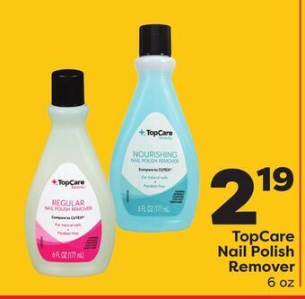 Weis Markets Topcare nail polish remover offer