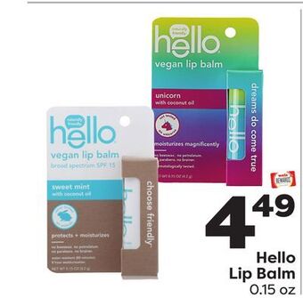 Weis Markets Hello lip balm offer