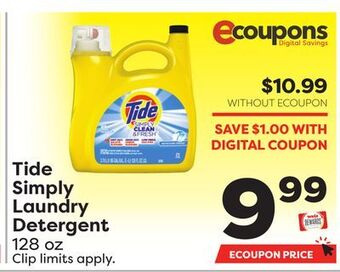 Weis Markets Tide simply laundry detergent offer