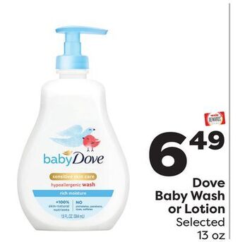 Weis Markets Dove baby wash or lotion offer