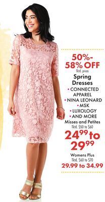 Boscov's Spring dresses offer