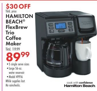Boscov's Hamilton beach® flexbrew trio coffee maker offer