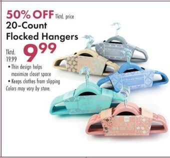 Boscov's 20-count flocked hangers offer