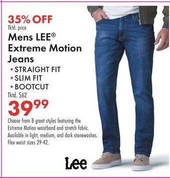 Boscov's Mens lee® extreme motion jeans offer