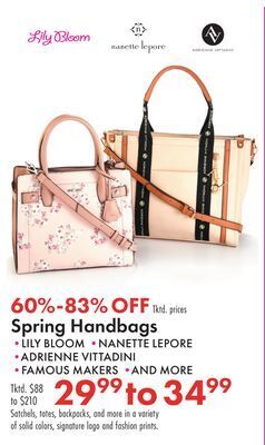 Boscov's Spring handbags offer