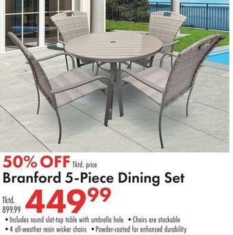 Boscov's Branford 5-piece dining set offer