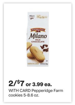 CVS Pepperidge farm cookies 5-8.6 oz. offer