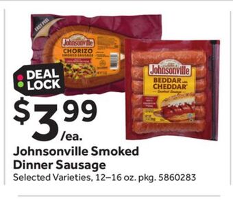 Stop&Shop Johnsonville smoked dinner sausage offer