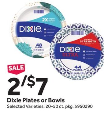 Stop&Shop Dixie plates or bowls offer
