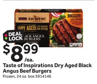 Stop&Shop Taste of inspirations dry aged black angus beef burgers offer