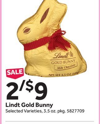 Stop&Shop Lindt gold bunny offer