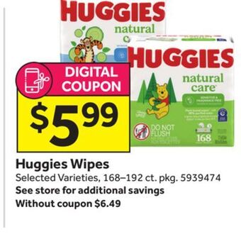 Stop&Shop Huggies wipes offer