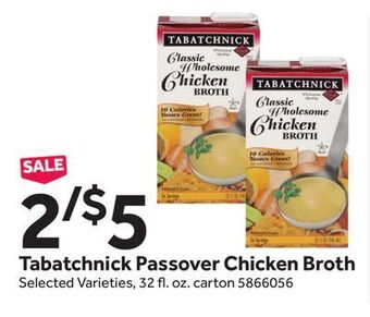 Stop&Shop Tabatchnick passover chicken broth offer