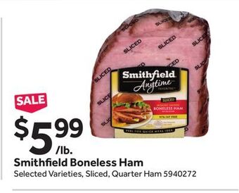 Stop&Shop Smithfield boneless ham offer