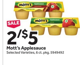 Stop&Shop Mott's applesauce offer