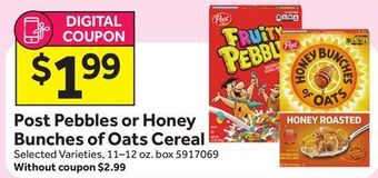 Stop&Shop Post pebbles or honey bunches of oats cereal offer