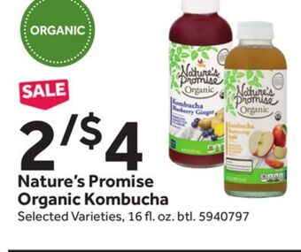 Stop&Shop Nature's promise organic kombucha offer