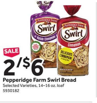 Stop&Shop Pepperidge farm swirl bread offer