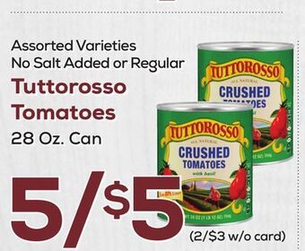 DeCicco & Sons Tuttorosso tomatoes offer