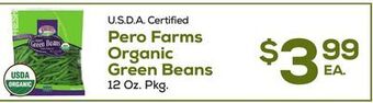 DeCicco & Sons Pero farms organic green beans offer