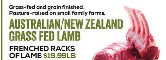 DeCicco & Sons Australian/new zealand grass fed lamb frenched racks of lamb offer