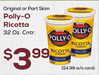 DeCicco & Sons Polly-o ricotta offer