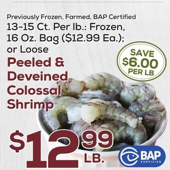 DeCicco & Sons Peeled & deveined colossal shrimp offer