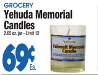 King Kullen Yehuda memorial candles offer