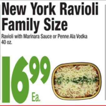 King Kullen New york ravioli family size offer