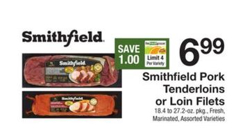 The Fresh Grocer Pork tenderloins or loin filets offer