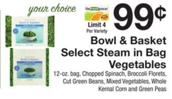 The Fresh Grocer Select steam in bag vegetables offer
