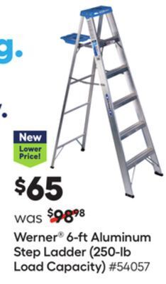 Lowe's Werner® 6-ft aluminum step ladder offer