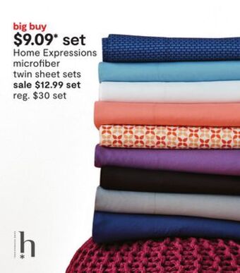 JC Penney Home expressions microfiber twin sheet sets offer